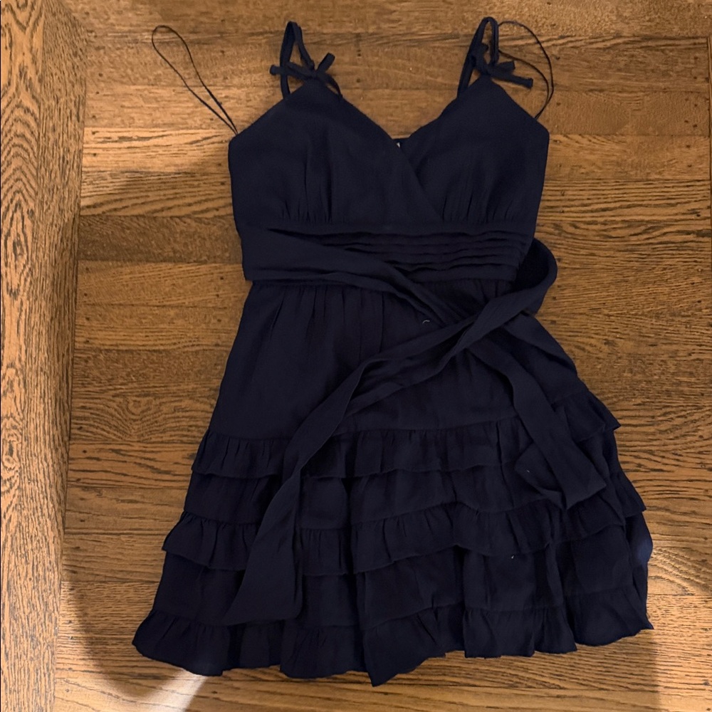 Francesca's Collections Midnight Blue Tiered Dress